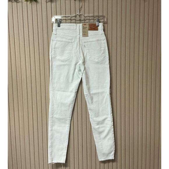 Levi’s 721 High Rise Skinny Ankle Jeans White Size W26 - Picture 2 of 6